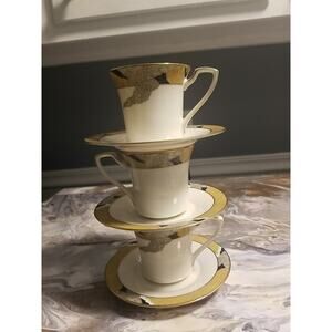 GRAND VISION by Noritake Tea Cup & Saucer Set NEW NEVER USED Made in Japan 7742